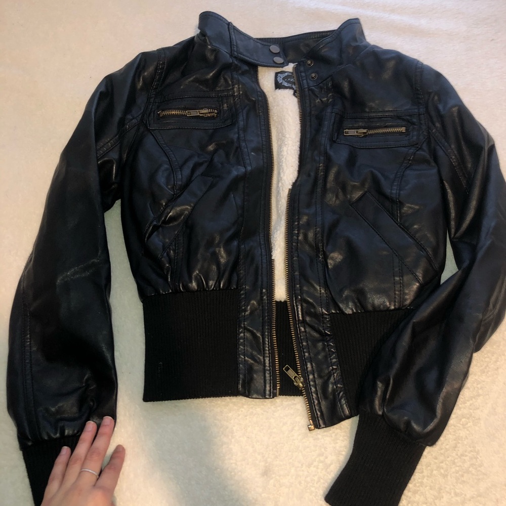 Black Faux leather jacket